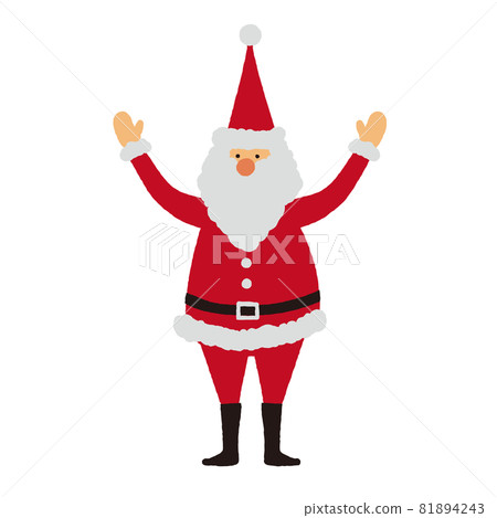 Illustration of Santa Claus Santa raising both hands 81894243