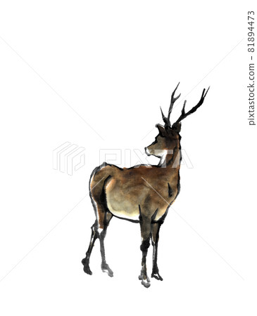 以水墨畫技法繪製的福林鹿 以水墨畫技法繪製的福林鹿 81894473