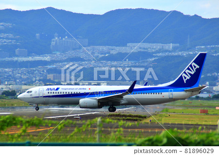 Osaka International Airport Airplane Runway Taxing Osaka International Airport Airplane Runway Taxing 81896029