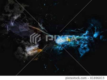 Illustration of an abstract bird flapping in the sky Illustration of an abstract bird flapping in the sky 81896813