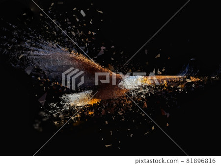 Illustration of an abstract bird flapping in the sky Illustration of an abstract bird flapping in the sky 81896816