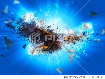 Illustration of an abstract bird flapping in the sky Illustration of an abstract bird flapping in the sky 81896817