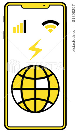 Smartphone smartphone icon network line 81898297