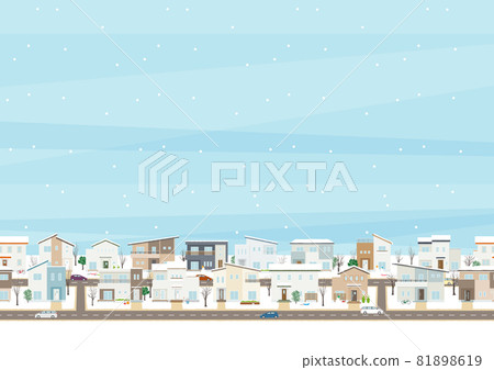 Quiet winter residential area Quiet winter residential area 81898619