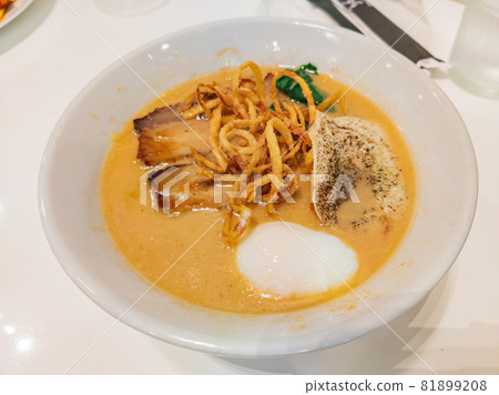 Close up shot of Japanese ramen Close up shot of Japanese ramen 81899208