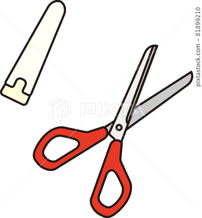 Red scissors and scissors cover Red scissors and scissors cover 81899210