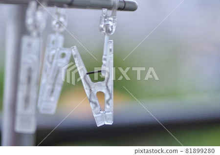 Close-up of clothes hanger 81899280