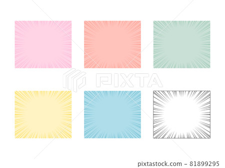 橫幅設計集大矩形:漫畫的集中線條 橫幅設計集大矩形:漫畫的集中線條 81899295