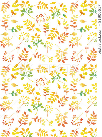 Watercolor style autumn leaf pattern 81900617
