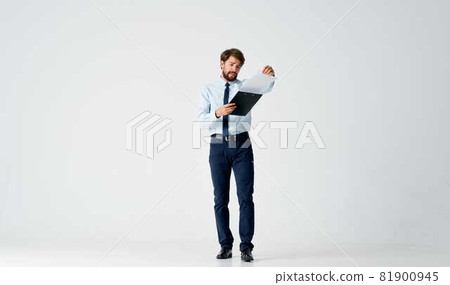 business man in shirt with tie manager office professionals work 81900945