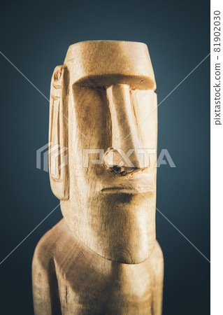 Traditional statue of a moai from Easter Island 81902030