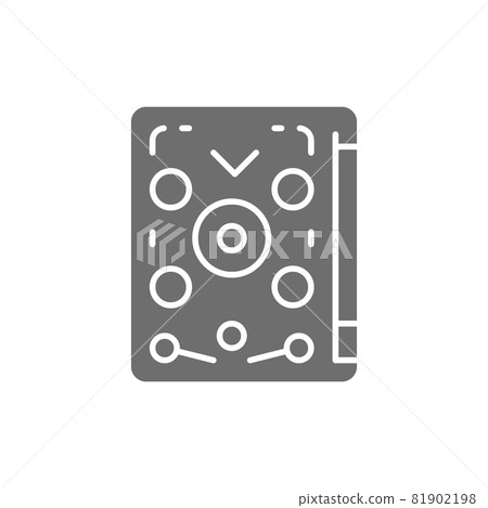 Vector pinball, playing machine, game grey icon. 81902198