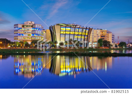 Bangalor India night city skyine at Bagmane Tech Park or India silicon valley 81902515