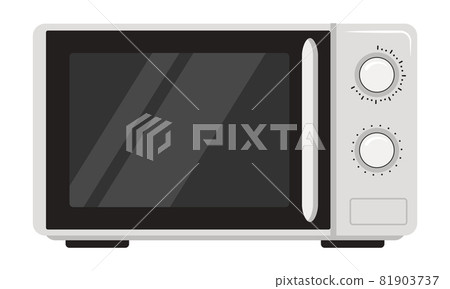 Microwave oven icon. Front view of kitchen appliances. Vector flat colour illustration isolated on white background Microwave oven icon. Front view of kitchen appliances. Vector flat colour illustration isolated on white background 81903737