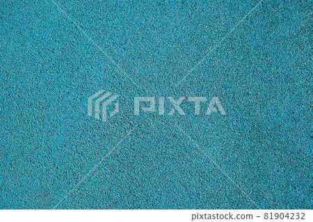 Background texture of blue crumb rubber used for athletic tracks and children playgrounds 81904232