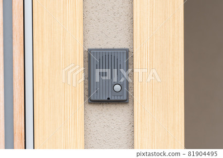 Intercom mounted on the wall of the house Intercom mounted on the wall of the house 81904495