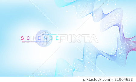 Scientific vector illustration genetic engineering, DNA helix, DNA strand, molecule or atom, neurons. Genomic sequences visualization. Abstract structure for Science or medical background. Scientific vector illustration genetic engineering, DNA helix, DNA strand, molecule or atom, neurons. Genomic sequences visualization. Abstract structure for Science or medical background. 81904638