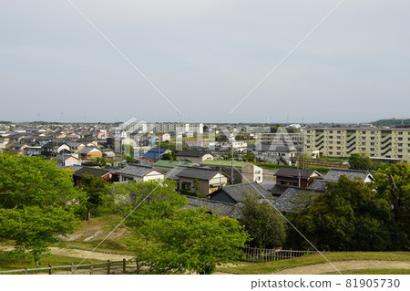 Urban area seen from the site of Yokosuka Castle, Kakegawa City, Shizuoka Prefecture 81905730