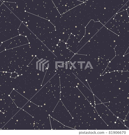 Seamless pattern with zodiac signs. Vector illustration. Starry sky. Seamless pattern with zodiac signs. Vector illustration. Starry sky. 81906670