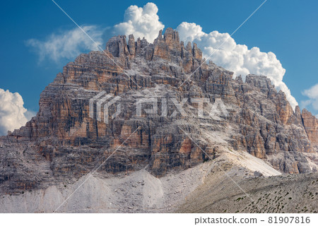 Mountain Peak of Monte Paterno or Paternkofel - Dolomites Italian Alps Mountain Peak of Monte Paterno or Paternkofel - Dolomites Italian Alps 81907816