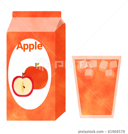 Paper carton apple juice illustration 81908578