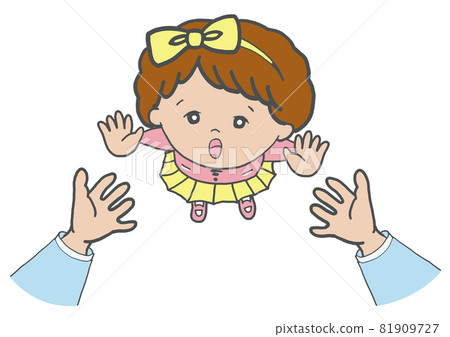一個似乎想要你擁抱的女孩的彩色插圖 一個似乎想要你擁抱的女孩的彩色插圖 81909727