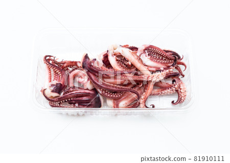 Boiled squid geso white background Boiled squid geso white background 81910111