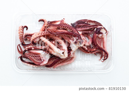 Boiled squid geso white background 81910130