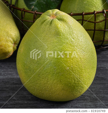 Pomelo Mid-Autumn Festival black background pomelo Mid-Autumn Festival ユズ ゆず 81910749