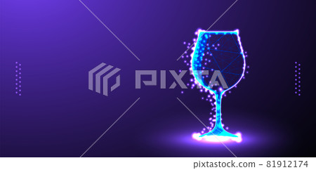 Glass Low Poly wireframe 81912174