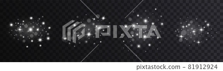 Silver light effects. Glowing particle, glow burst lights. White magic glitter and explosion, lighting sparks flare. Shine stars exact vector set Silver light effects. Glowing particle, glow burst lights. White magic glitter and explosion, lighting sparks flare. Shine stars exact vector set 81912924