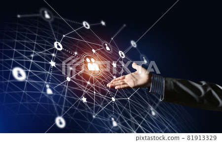 Presenting modern wireless technologies as means of communucation and networking on dark background Presenting modern wireless technologies as means of communucation and networking on dark background 81913329