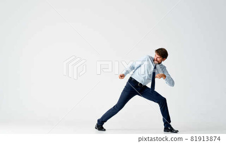 man in shirt with tie office manager finance emotions 81913874