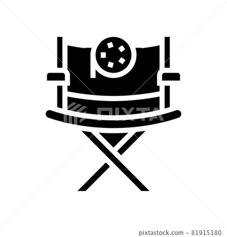 director seat chair glyph icon vector illustration 81915180
