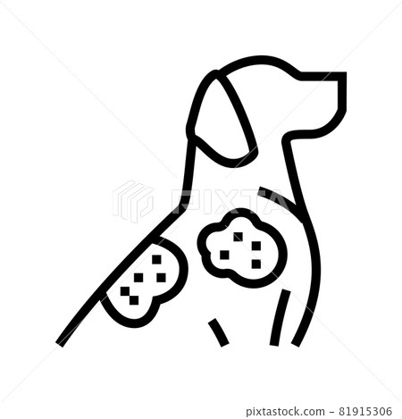 sarcoptic mange line icon vector illustration sarcoptic mange line icon vector illustration 81915306