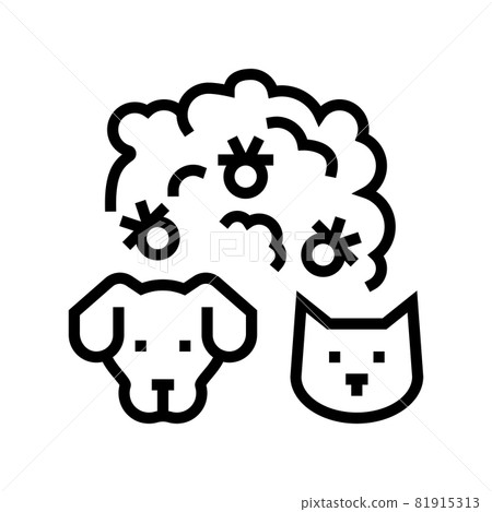 plague domestic animal line icon vector illustration 81915313