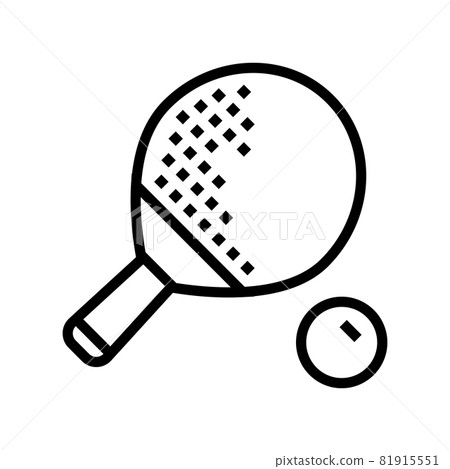 ping pong sport game line icon vector illustration 81915551