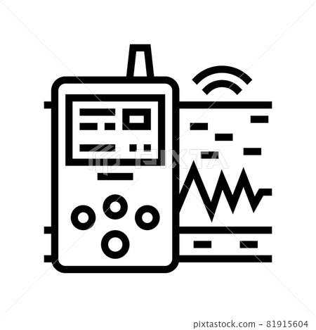 vibration assessment line icon vector illustration 81915604