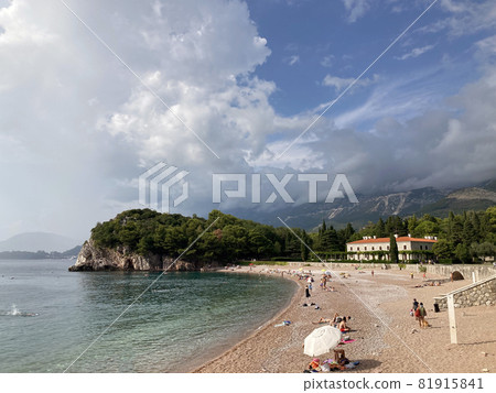 Milocer beach Adriatic coast in Montenegro Milocer beach Adriatic coast in Montenegro 81915841