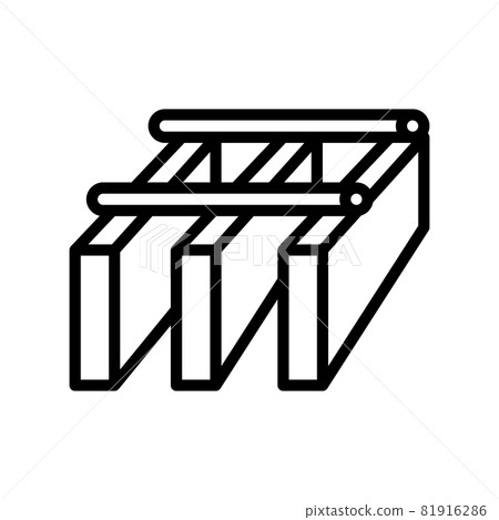 bar grating metal line icon vector illustration 81916286