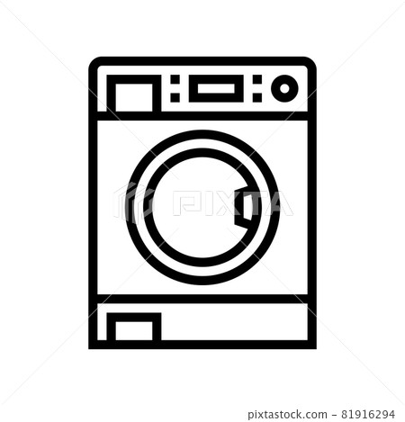 laundry machine line icon vector illustration 81916294