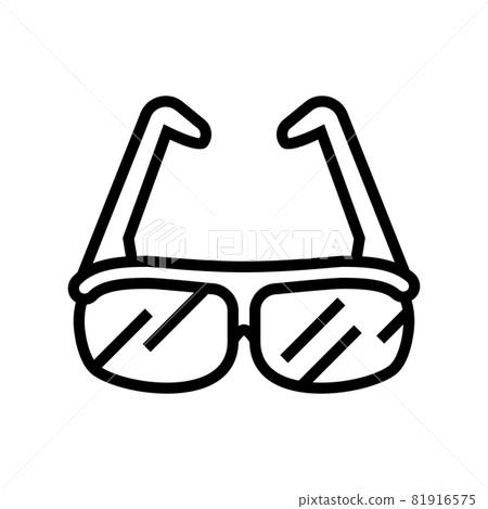 3d glasses line icon vector illustration 81916575