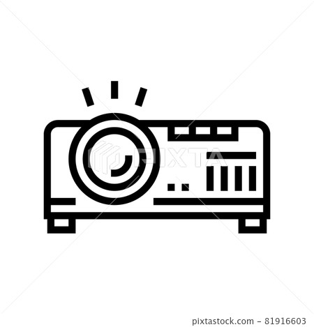 projector electronic device cinema line icon vector illustration 81916603