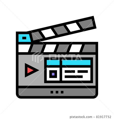 clapperboard numbering tool color icon vector illustration clapperboard numbering tool color icon vector illustration 81917732