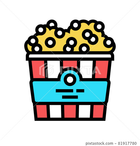 popcorn cinema food color icon vector illustration 81917780