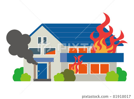 Burning house 81918017