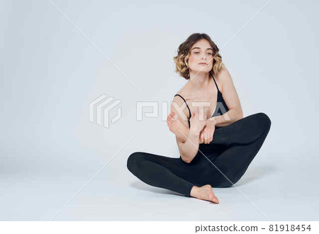 athletic woman workout stretch asana active lifestyle 81918454