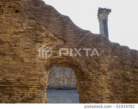 old ancient ostia archeological ruins 81919762