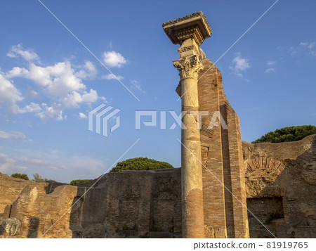 old ancient ostia archeological ruins 81919765