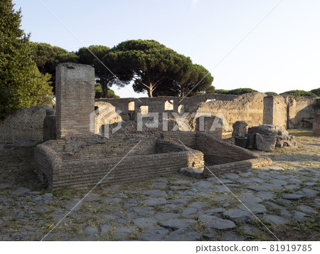 old ancient ostia archeological ruins old ancient ostia archeological ruins 81919785